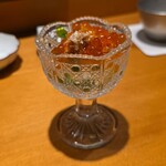 鮨 こしかわ - イクラ 水菜 カニ