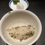 同心町 和食 瑞 - 牛蒡だけの炊き込みご飯