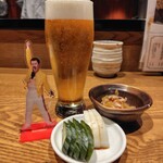 鳥茂 分店 - 生ビール&お通し