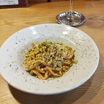 イルグラーノ製麺所・イートインデノミーナ - 生ピスタチオと周りはカカオ