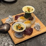 下北六角 - 旬のあて 四種盛合わせ