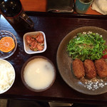 磯の香 - 和牛コロッケ定食 500円