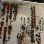 たぶっちゃん - メニュー②