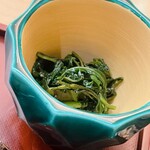 美会 - 燻製した空芯菜。これはウイスキーに合わせたい\(//∇//)\