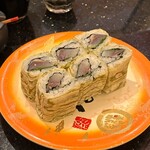 金沢まいもん寿司 - シメサバの巻き物。美味しかった〜！