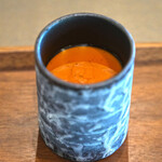 メゾン ケイ - ランチコース 16488円 の御殿場産ほうじ茶のパンナコッタ