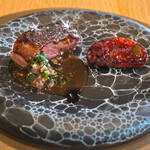 メゾン ケイ - ランチコース 16488円 のあいち鴨 レバニラソース