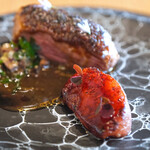 メゾン ケイ - ランチコース 16488円 のあいち鴨 レバニラソース