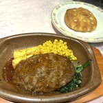 サイゼリヤ イオンモール長久手店 - ◇ オニオンソースハンバーグ
                                　フォッカチオ、ランチスープ　　税込600円　　　　　　　ハンバーグはつなぎを最小限にした牛100%