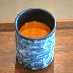 メゾン ケイ - ランチコース 16488円 の御殿場産ほうじ茶のパンナコッタ