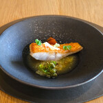 メゾン ケイ - ランチコース 16488円 の駿河湾の金目鯛 鱗焼き