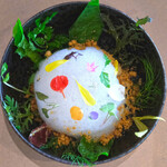 メゾン ケイ - ランチコース 16488円 のスペシャリテ 季節の庭園風サラダ