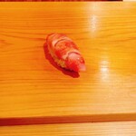 鮨 さかい - 砂ズリ（蛇腹の先端）