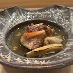 鮨 赫 sushi aka Tokyo - 勢子蟹と松茸あん