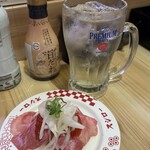 スシロー - 和牛さしとろポン酢ジュレ、角ハイボール