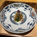 眞善美 - 伊勢海老　刻み海月　厚岸雲丹　ピーナッツソース　ネギソース　豆板醤