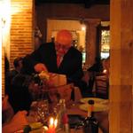 Sabatini in Trastevere - Sabatiniオーナー自らプロシュートを切り分けてくれた。