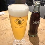 ピッツァ ケベロス - 生ビール（キリンハートランド）、コカコーラ
