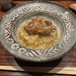 廣澤 - 大根餅、炒めたクレソン、上海蟹餡かけ