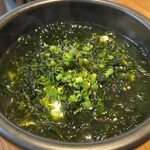 はじめや - 熱々濃厚青さ豆腐590円、これまでエビチリ同様、火傷するくらい熱かった。出汁が効いててこれも美味だった。