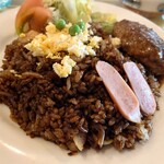 いんでいら - えびめし＆ハンバーグセット ￥1,210（税込）