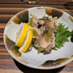 磯一 - つぶ貝わさび漬け498円