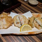 磯一 - れんこん三昧挟み揚げ（えび、明太子、梅しそ）798円