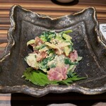 磯一 - 胡麻の効いた分葱のぬた和え498円