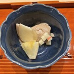 日本料理 新茶家 - えさしリンゴとゴマアイス