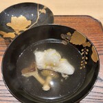 日本料理 新茶家 - スズキと金茸