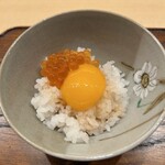 日本料理 新茶家 - 〆のまっちゃん卵がカスタードクリームみたい