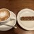 学下コーヒー - 料理写真:カフェラテ、フロランタン