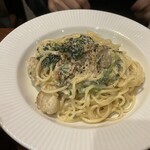パスタの店 山猫軒 - 人気メニューのたらこカルボナーラです☆　2025-1122訪問