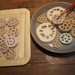 蓮根の里 はすの実 - 相方の蓮根コレクション