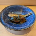 笠聖 - 子持ち鮎。骨を全部抜いている