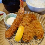 鎌倉かつ亭 あら珠 - カキフライ牡蠣三点盛り