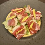 隠れ房 - かぶと生ハムのカルパッチョ