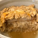 杵つきそば - 断面　※つゆだくでした