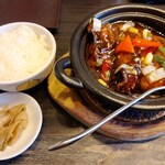 浜木綿 - 大粒牡蠣の宮保炒め‼️＆ご飯＆ザーサイ付き