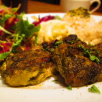 今日のランチプレートはタンドリーチキン