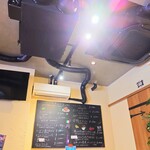 Spaghetti House MOSES - 店内左奥の黒板メニュー。