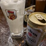 粉ひで - 冷蔵庫にストックされていた缶ハイボールをいただく。