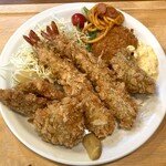 キッチンあおば - 料理写真:ミックスフライ定食
