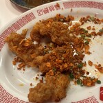 福助飯店 - ヤゲンナンコツの毛沢東スパイス(食べかけ)