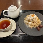 湖月堂 喫茶去 - 絲モンブランと和紅茶セット