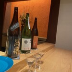 鮨 urag - 日本酒飲み比べ1