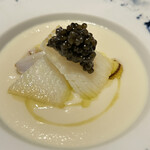 Le RESTAURANT - 野辺地かぶ アオリイカのソテー キャビア