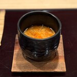 鮨 福原 - 炙った桜海老の茶碗蒸し