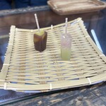 萬松堂 - 栗とさくらの羊羹を試食いただきました❤️