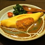 インド料理 想いの木 - 2014.12 シェフのふわふわとろとろオムレツ（1,680円）